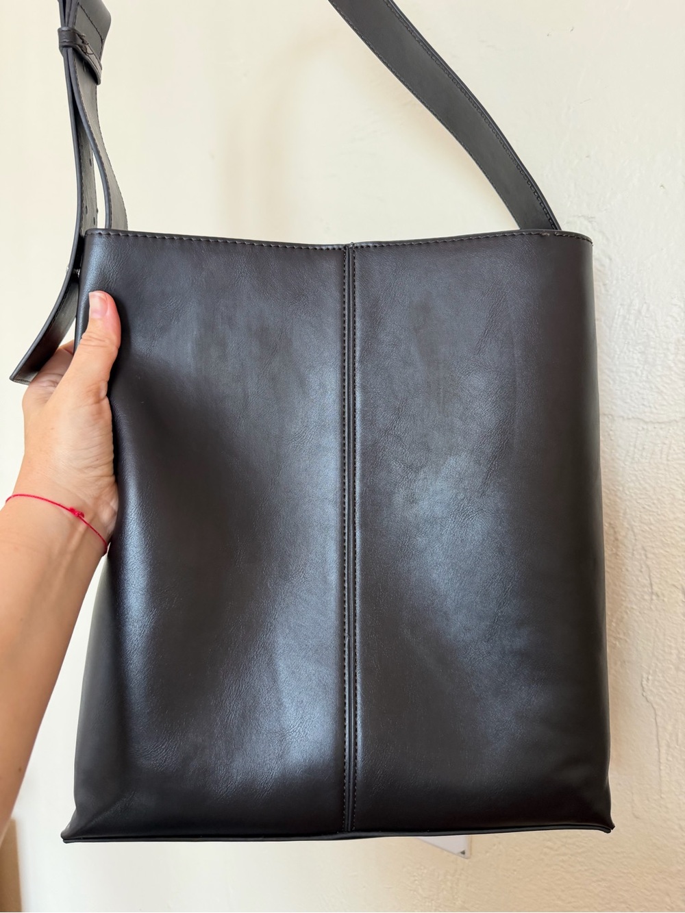 Mango Structured Leather-Effect Tote - Picture 14 of 15
